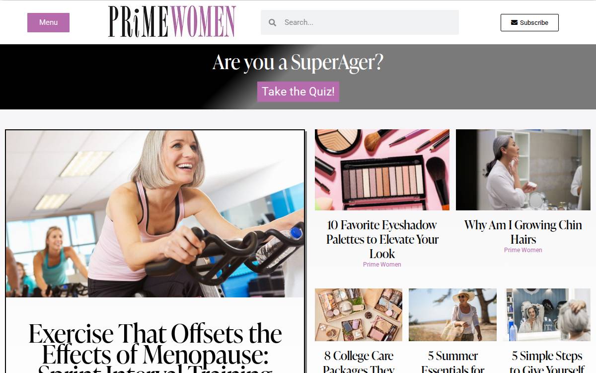 Prime Women website preview