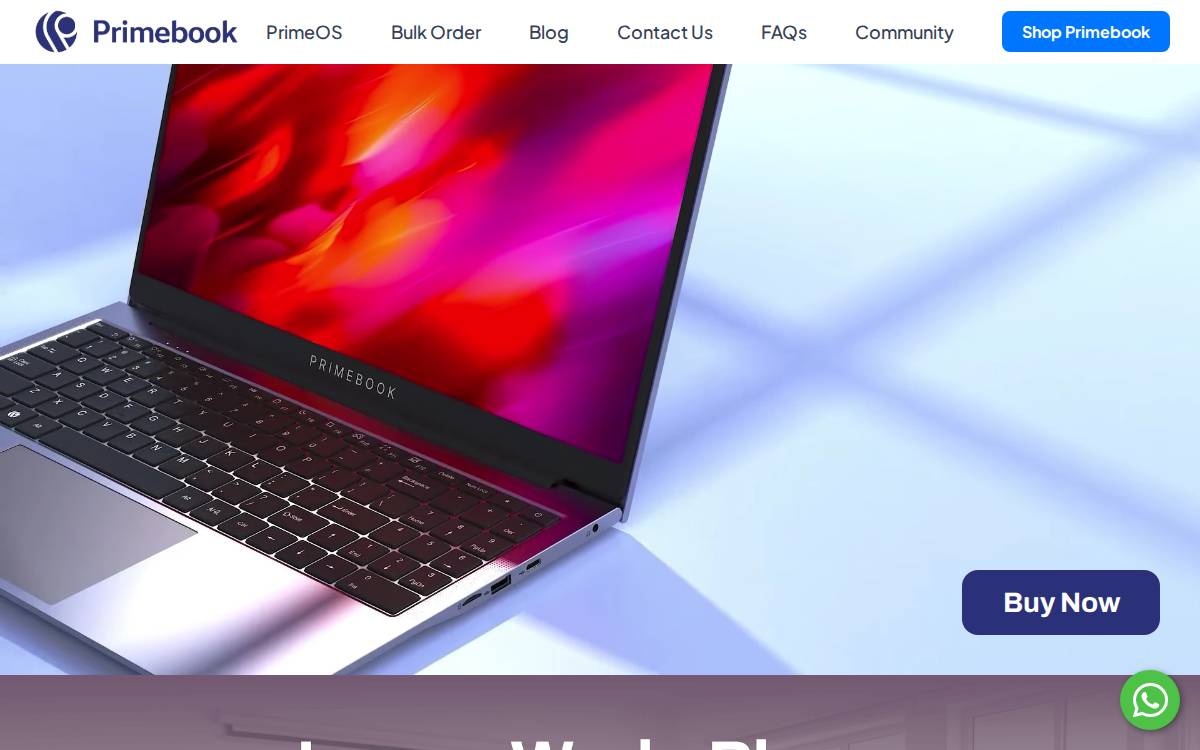 Primebook website preview