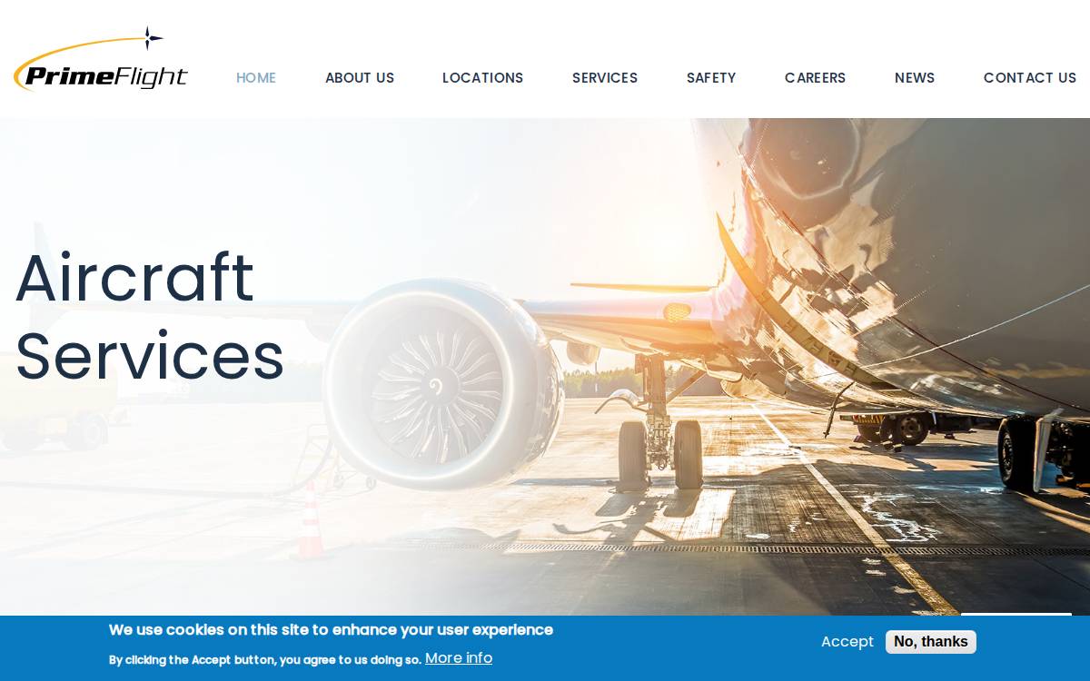 Primeflight website preview