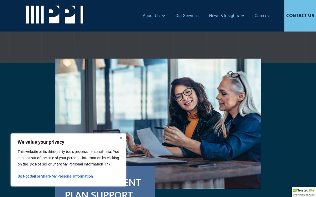 Primepensionsinc website preview