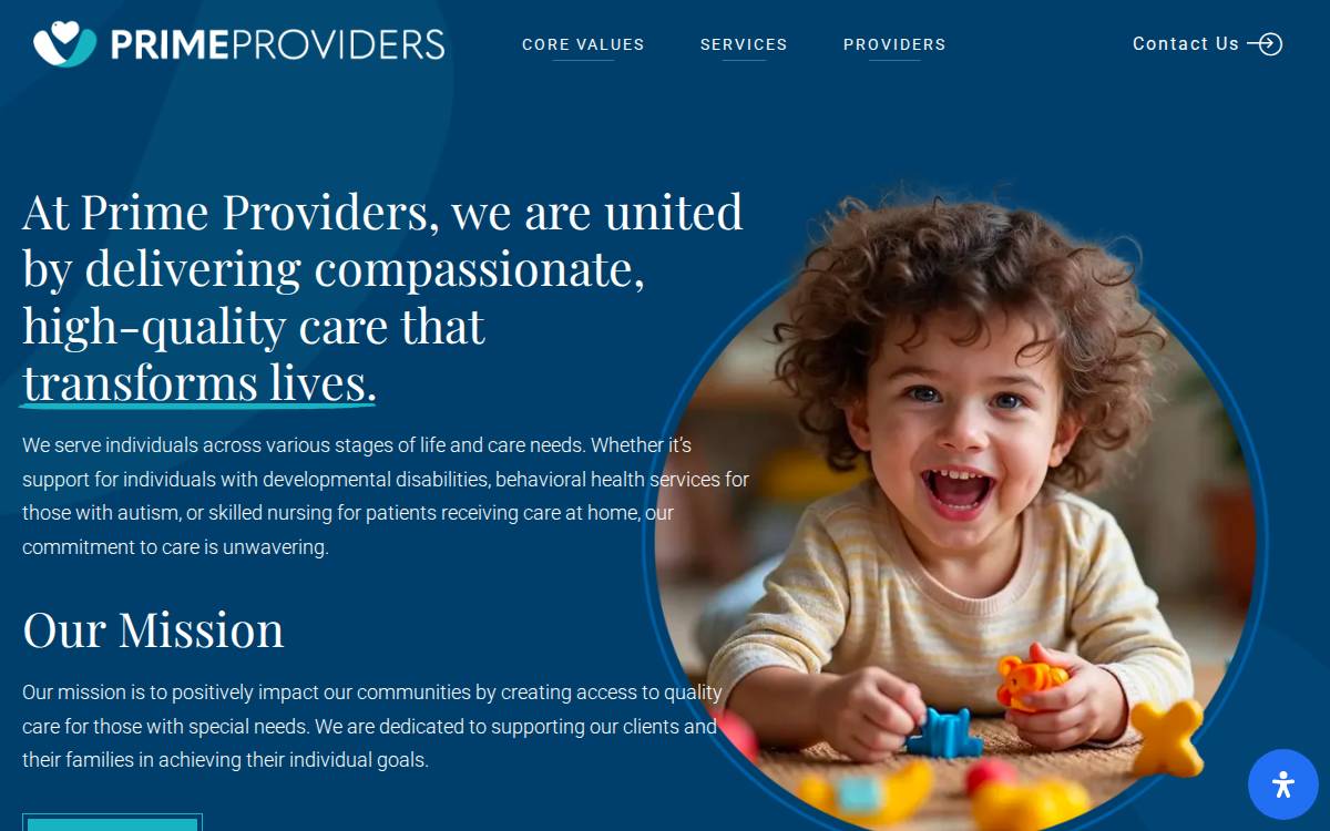 Prime Providers website preview