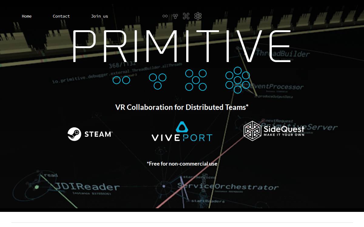 Primitive website preview