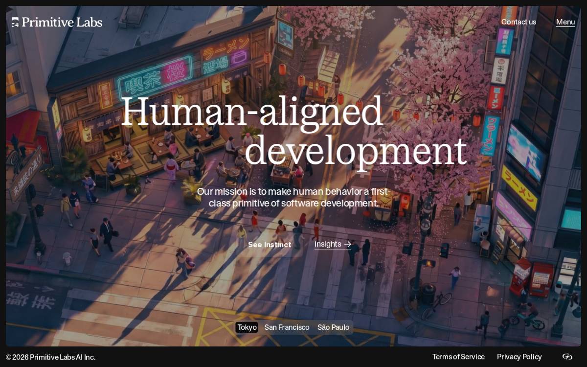 Primitive Labs website preview