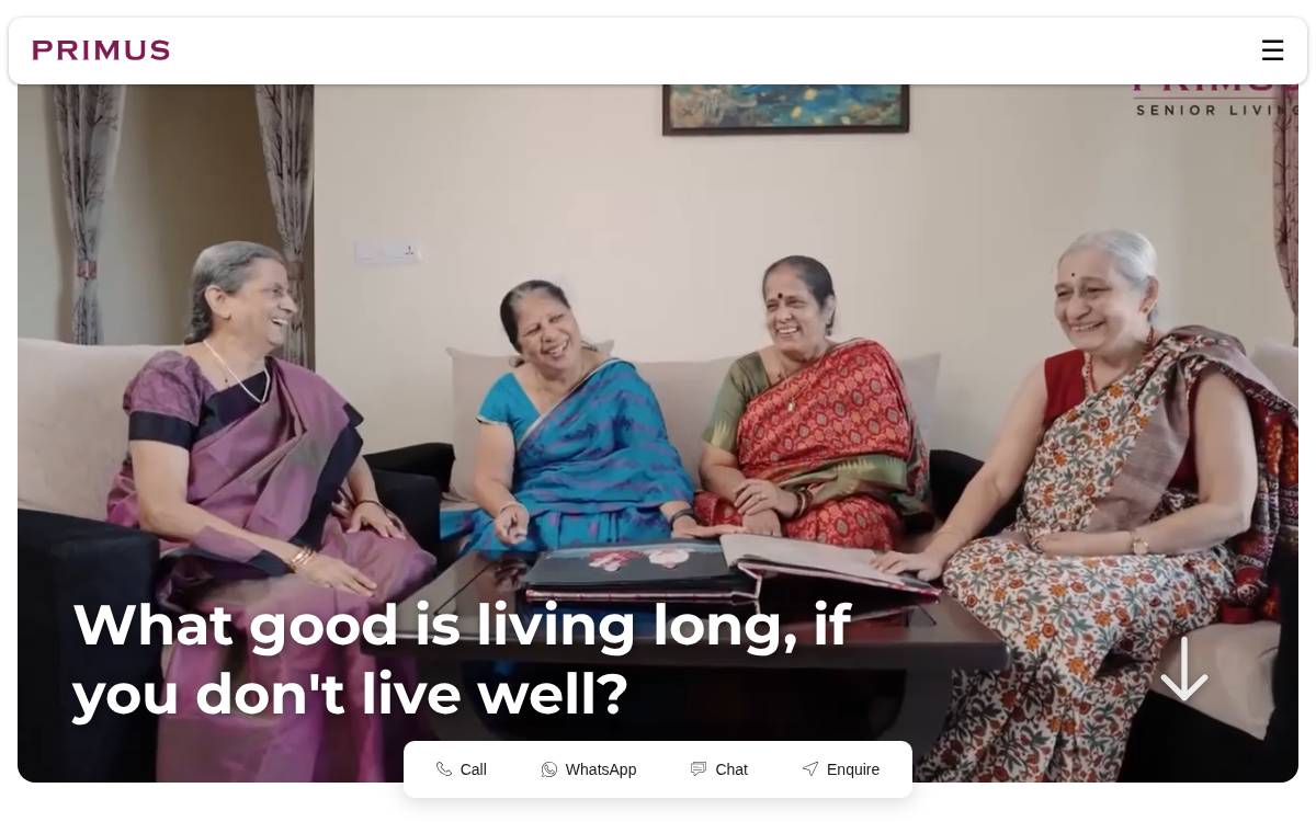 Primus Senior Living website preview