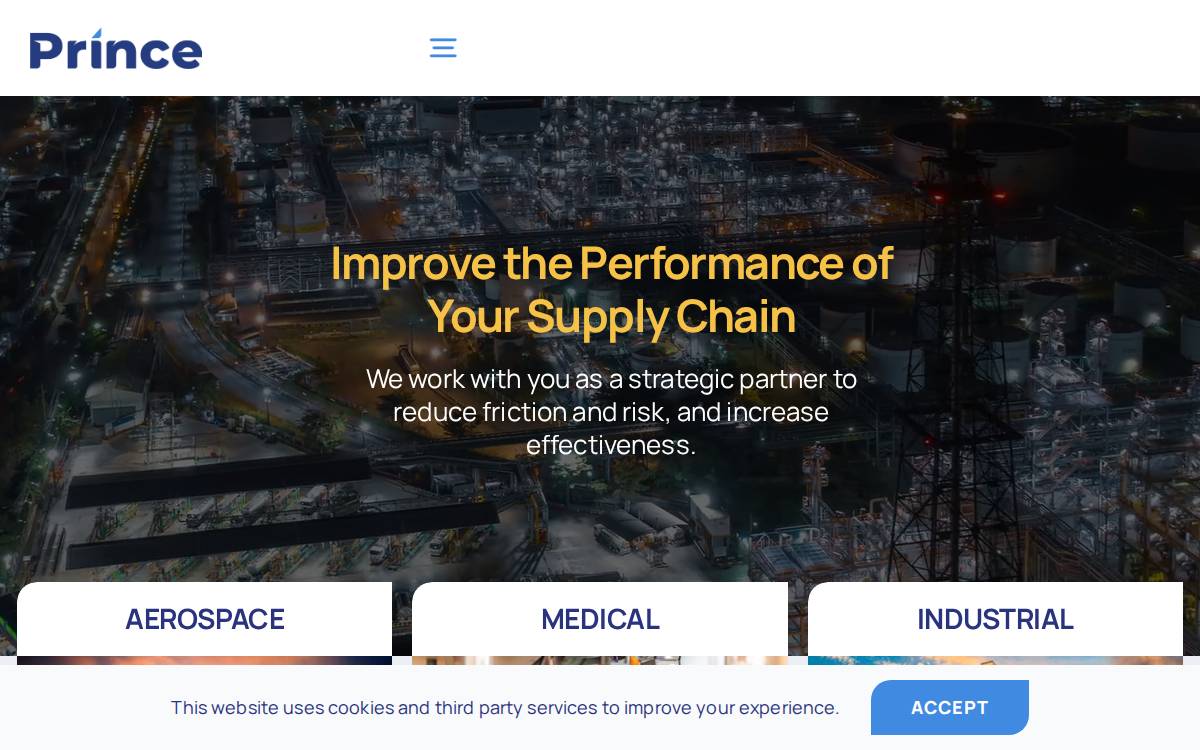 Princeind website preview