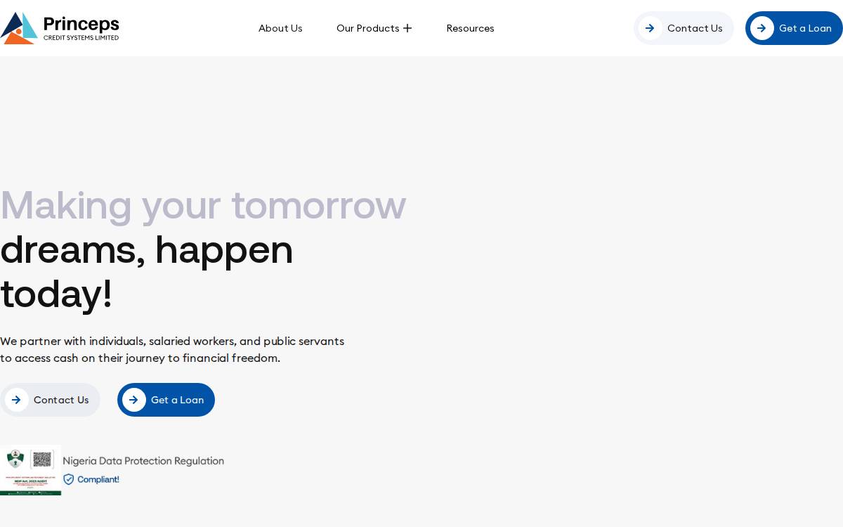 Princeps website preview