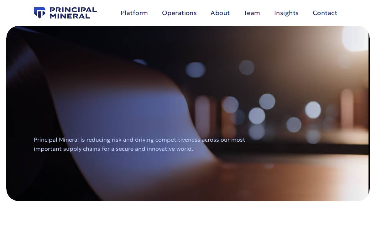 Principalmineral website preview