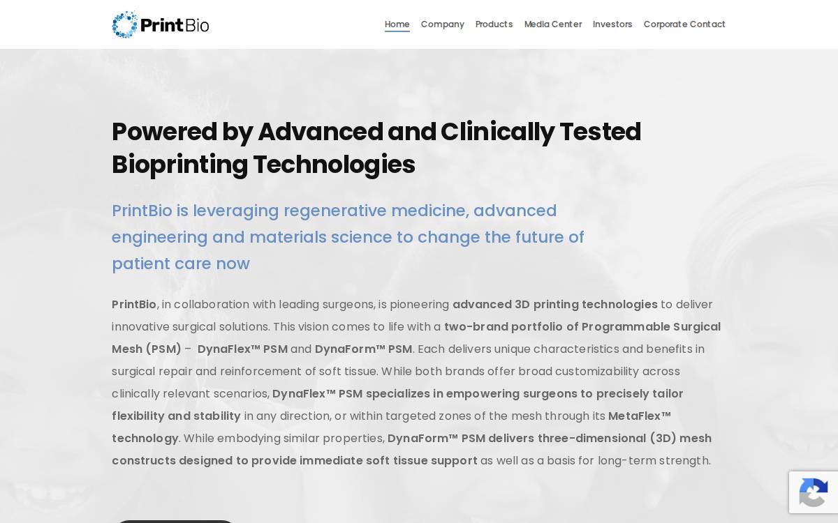 PrintBio website preview