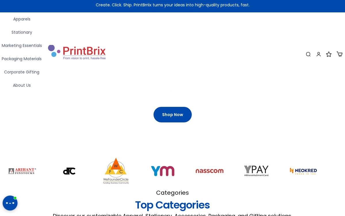 Printbrix website preview
