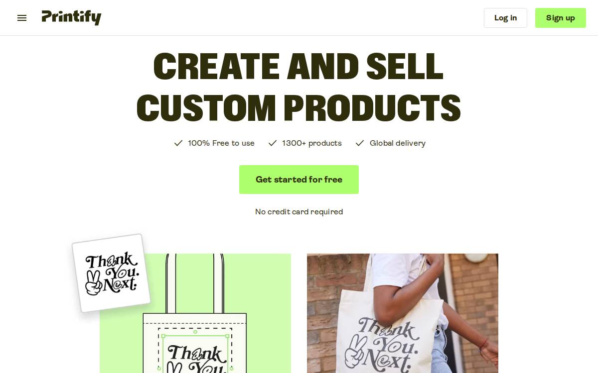 Printify website preview