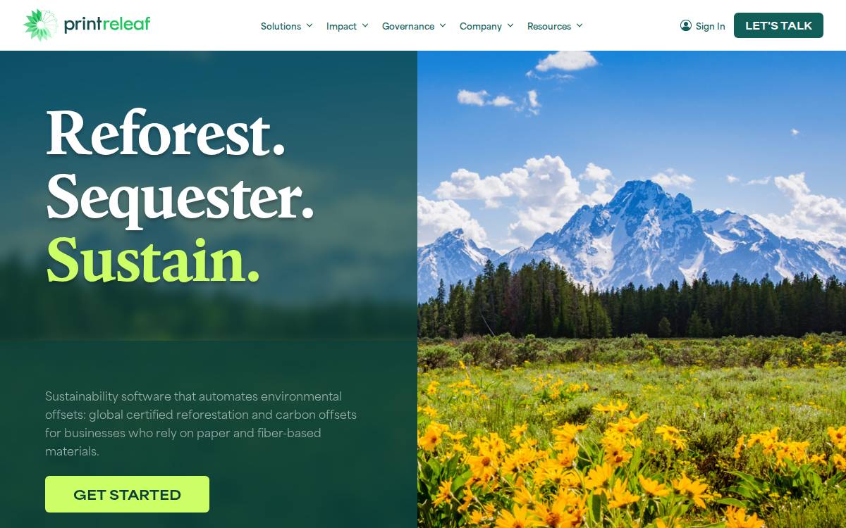 printreleaf website preview