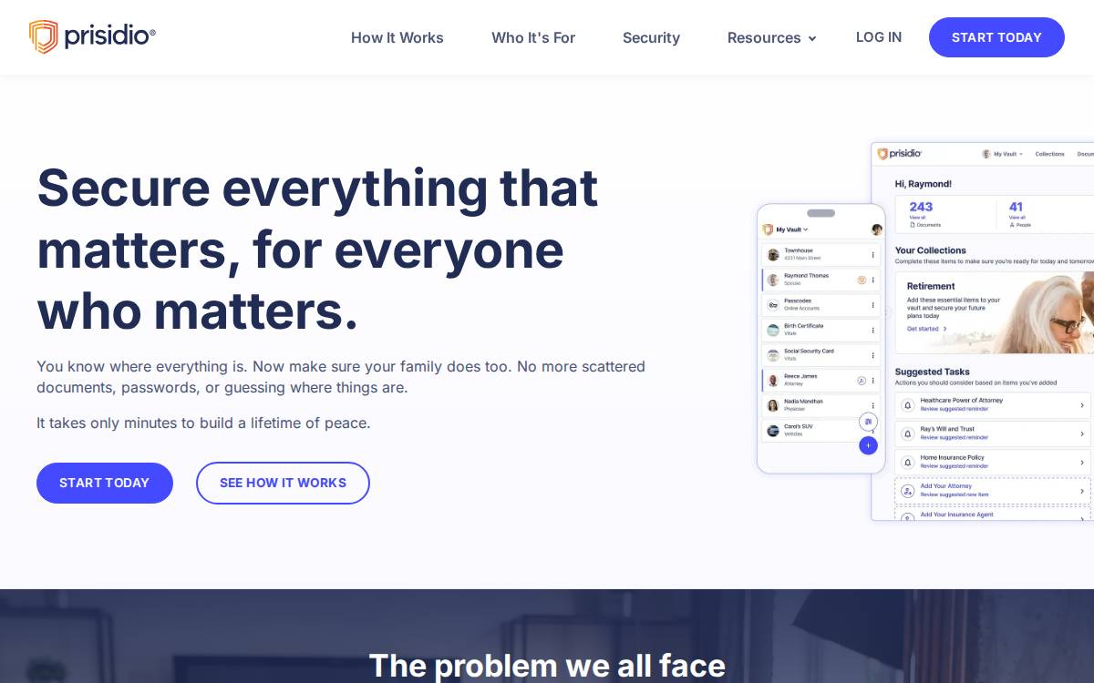 Prisidio website preview