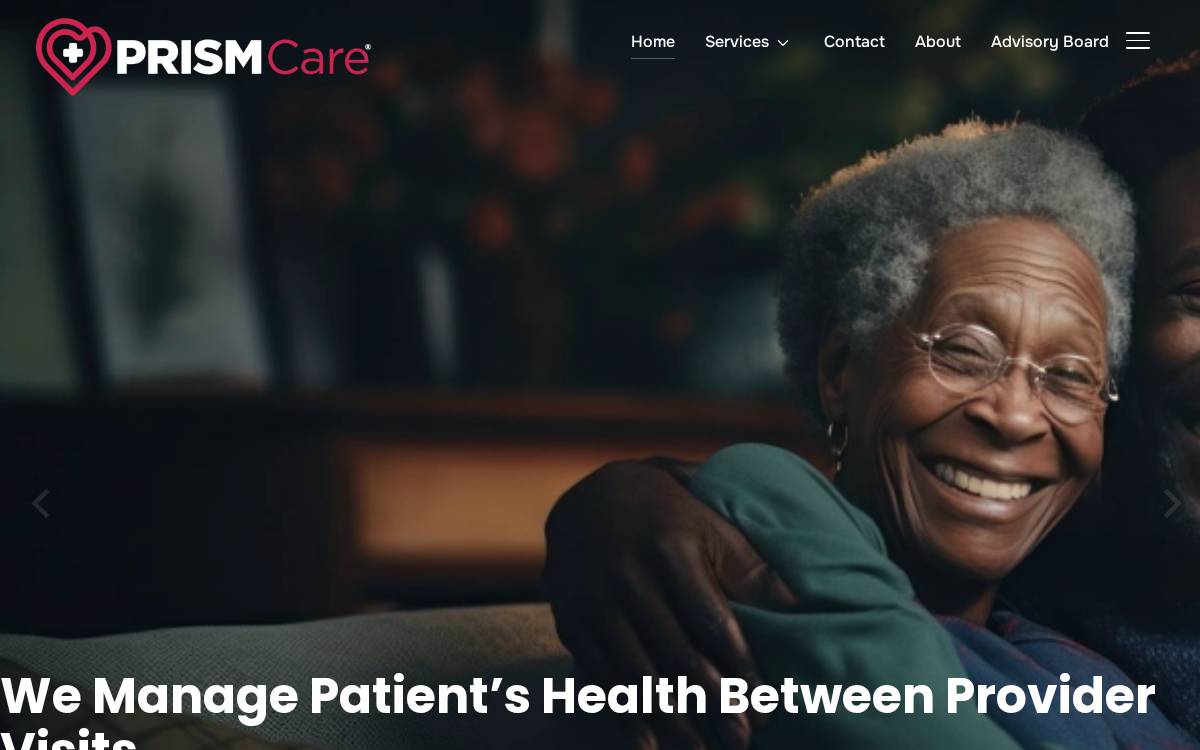 Prism Care website preview