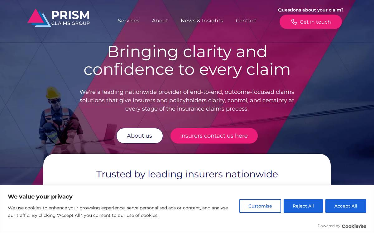 Prism Network website preview