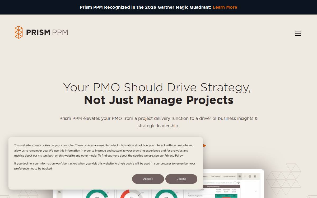 Prism PPM website preview
