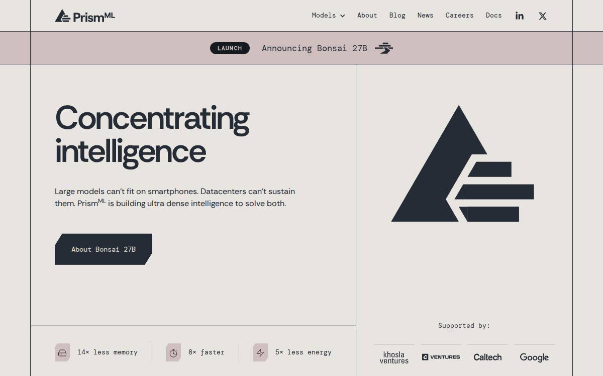 PrismML website preview