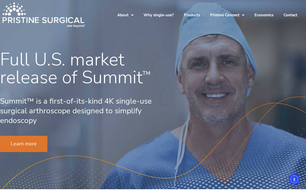 Pristine Surgical website preview