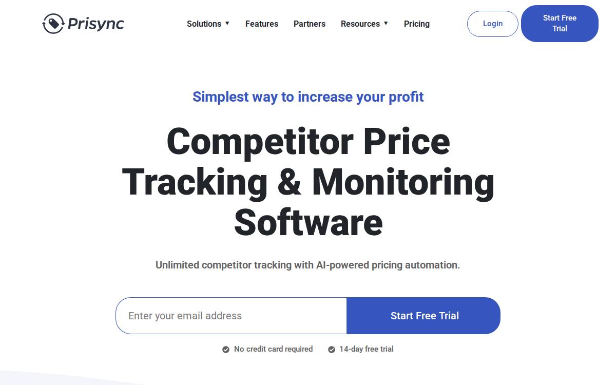 prisync website preview