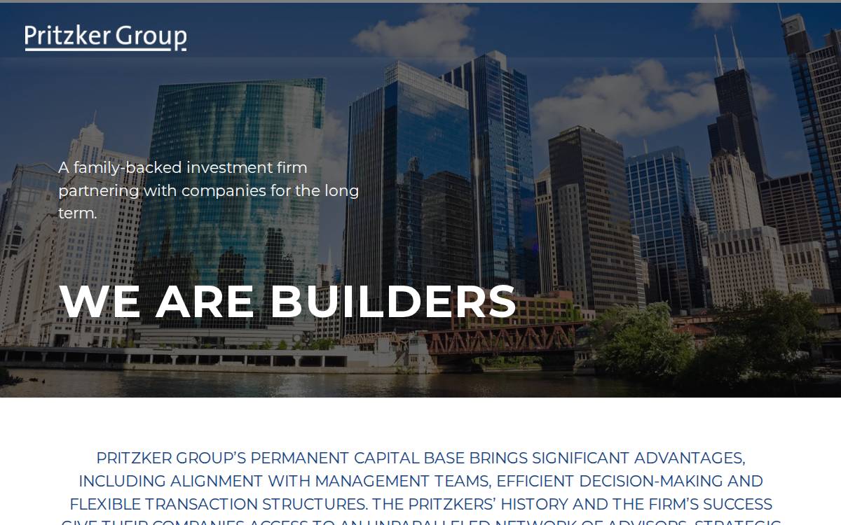 Pritzkergroup website preview