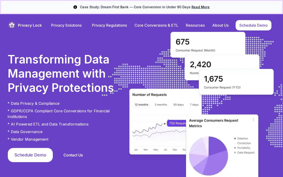 Privacy Lock website preview