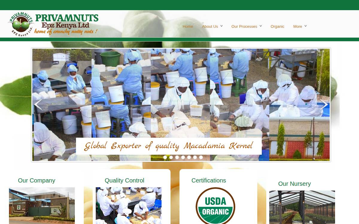 Privamnuts EPZ website preview