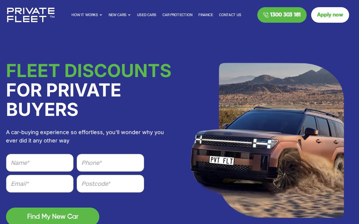 Private Fleet website preview