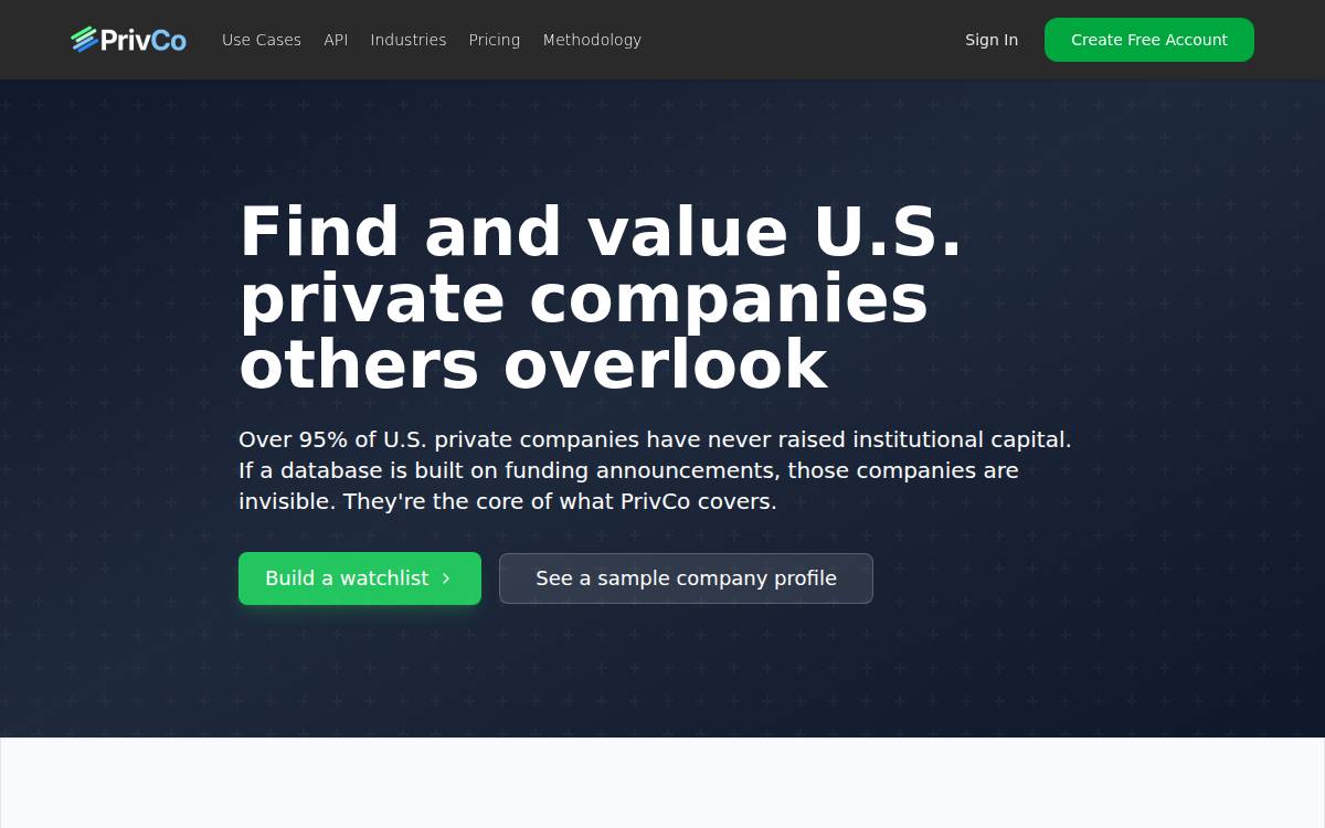 Privco website preview