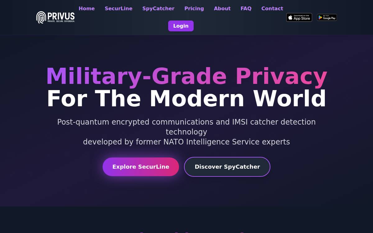 Privus website preview