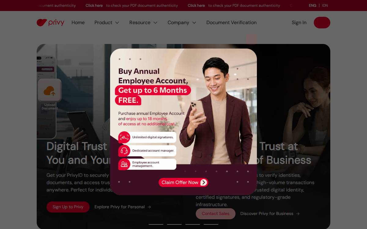 Privy website preview