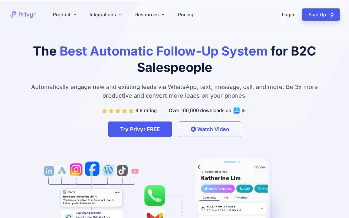 Privyr website preview