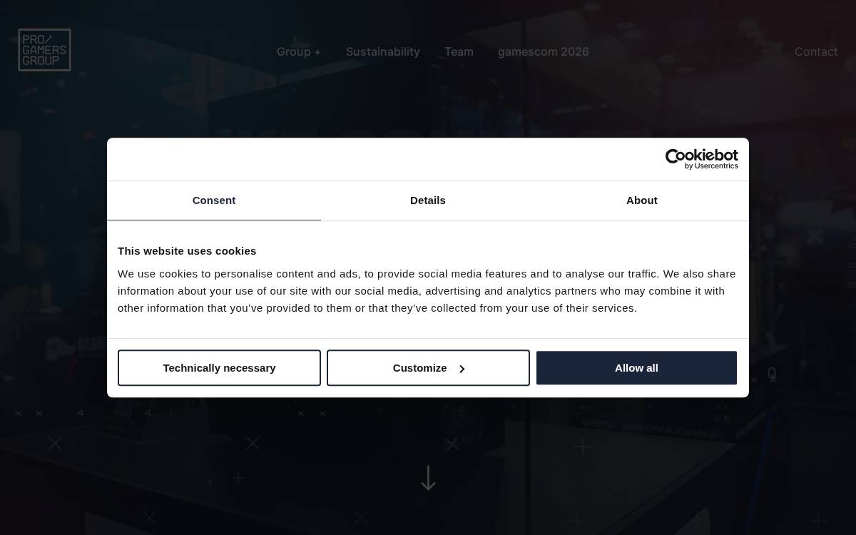 Pro Gamers Group website preview