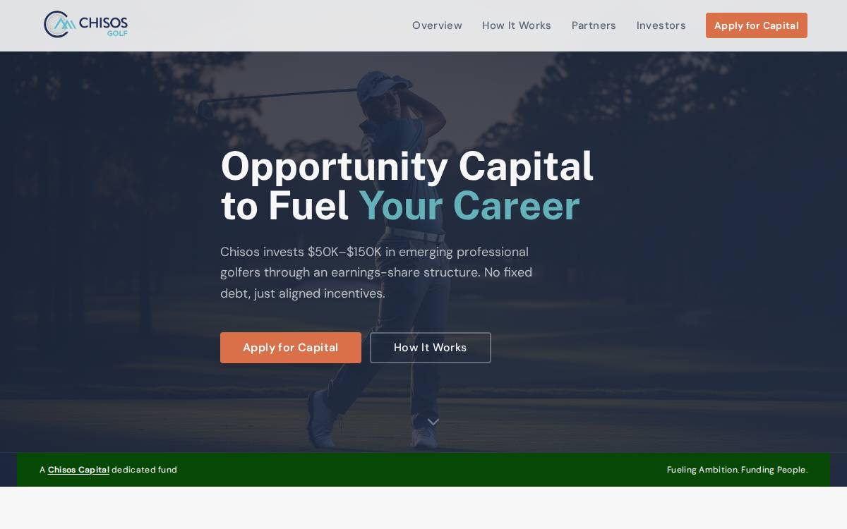 Pro Golfers website preview