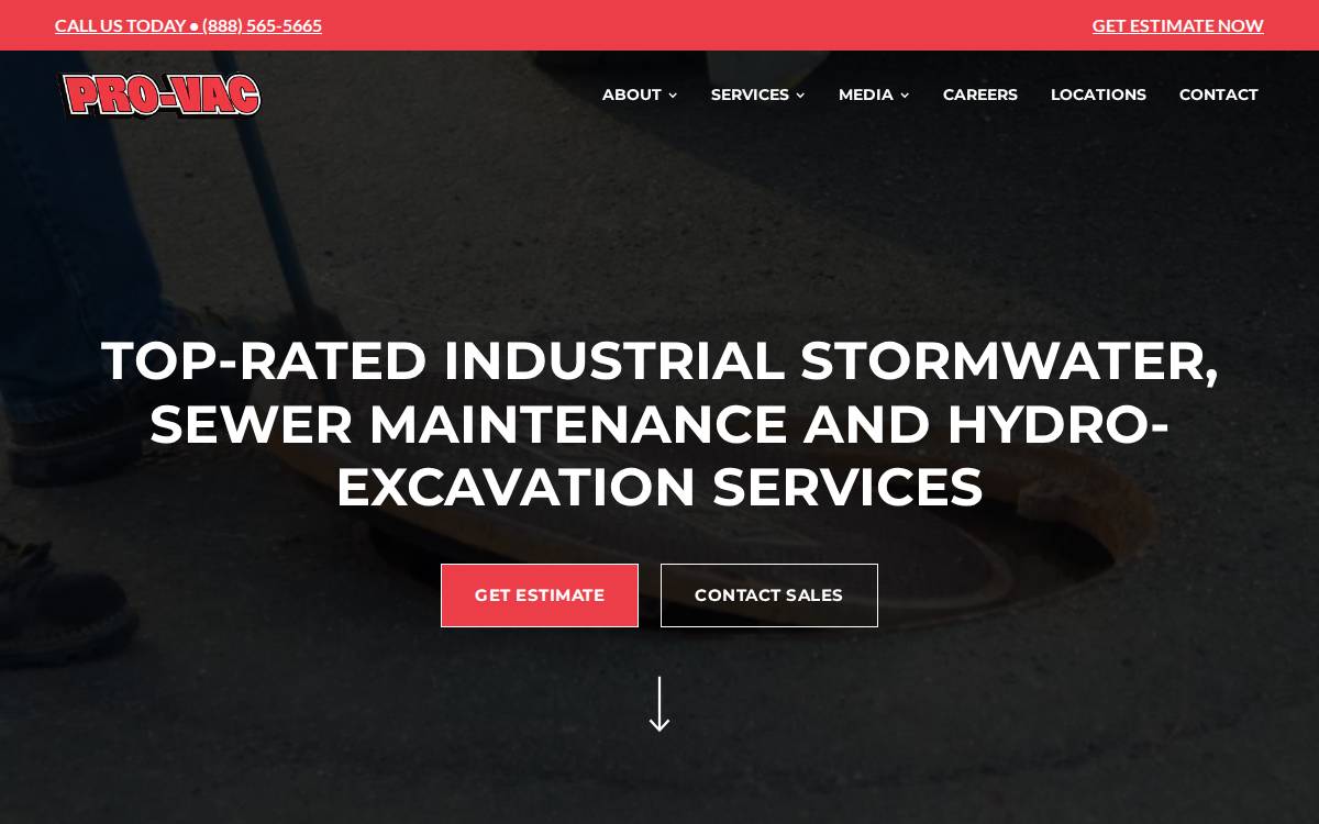Pro-Vac website preview