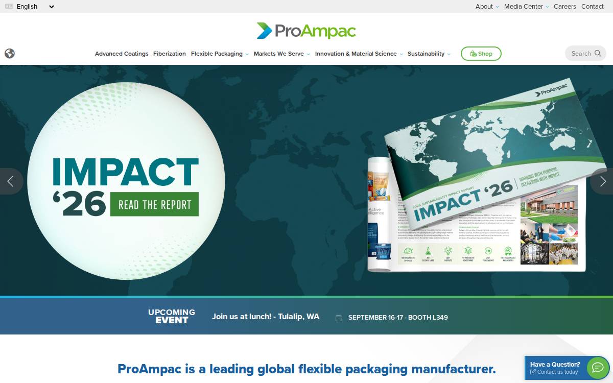 ProAmpac website preview