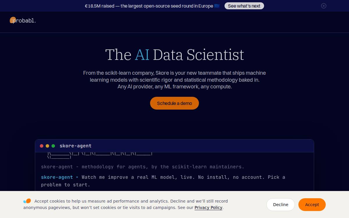 Probabl website preview