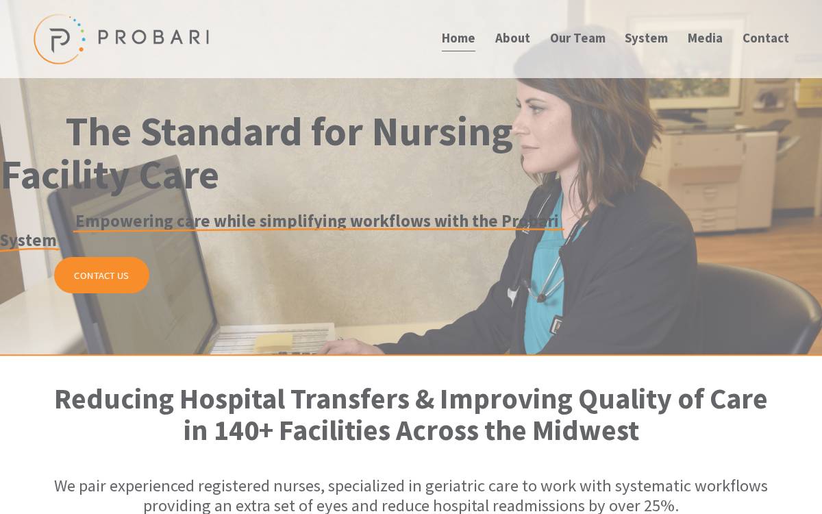 Probari website preview