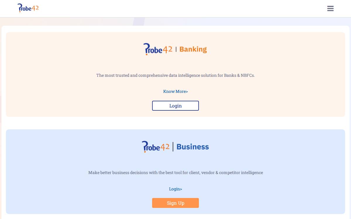 Probe Information website preview