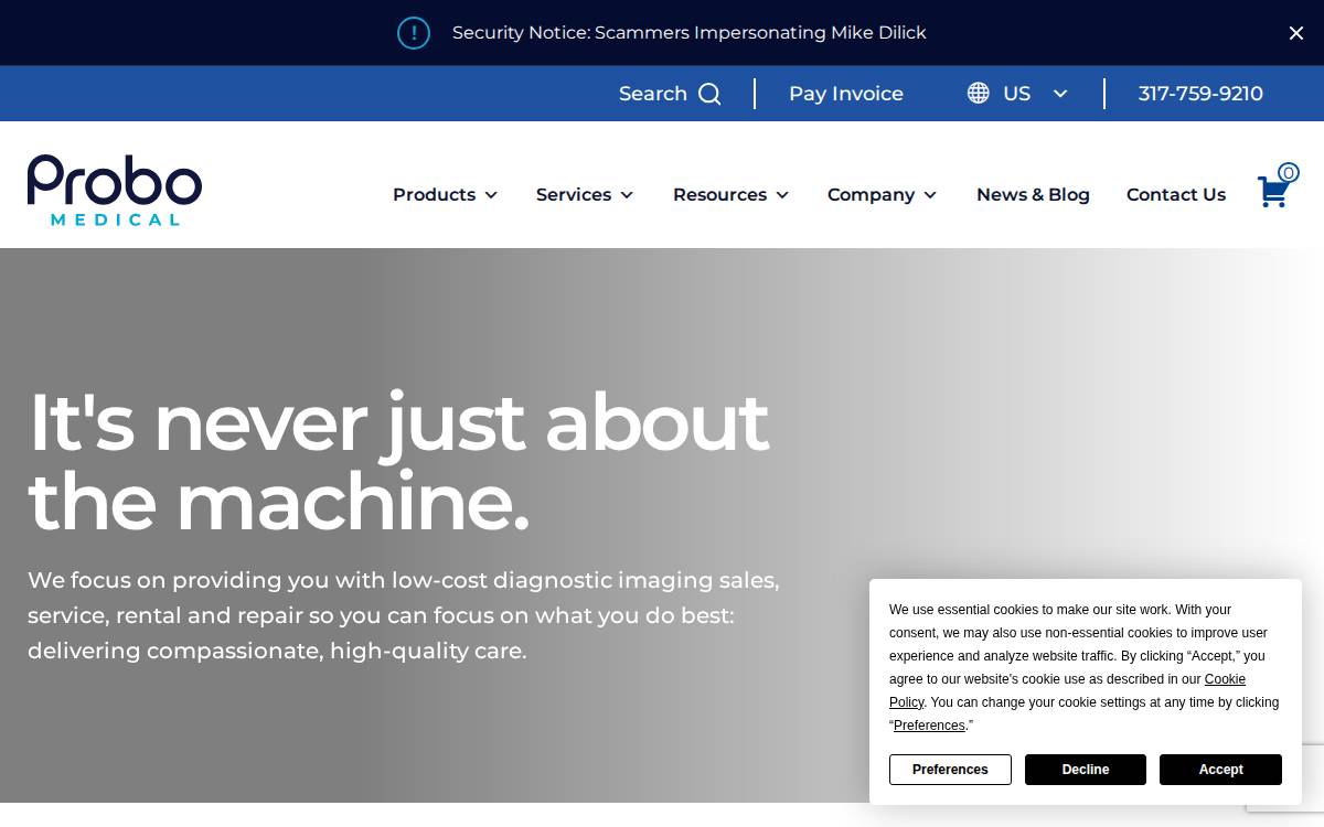 Probo Medical website preview