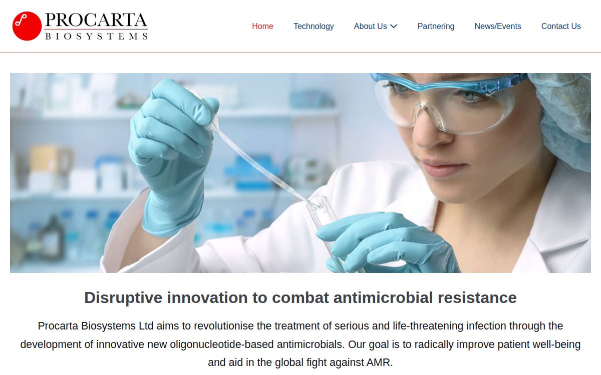 Procarta Biosystems Seed website preview