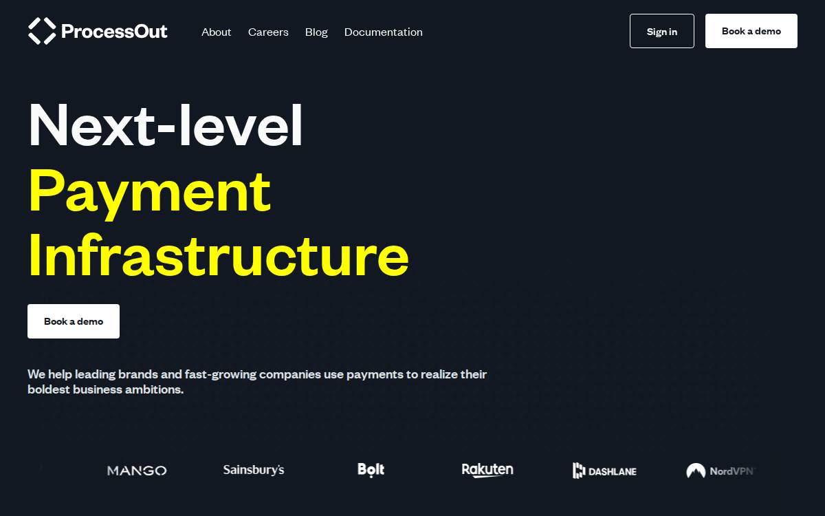 ProcessOut website preview