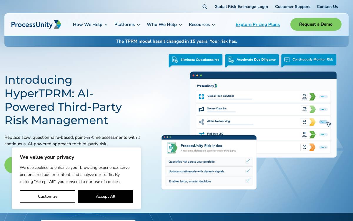 Process Unity website preview