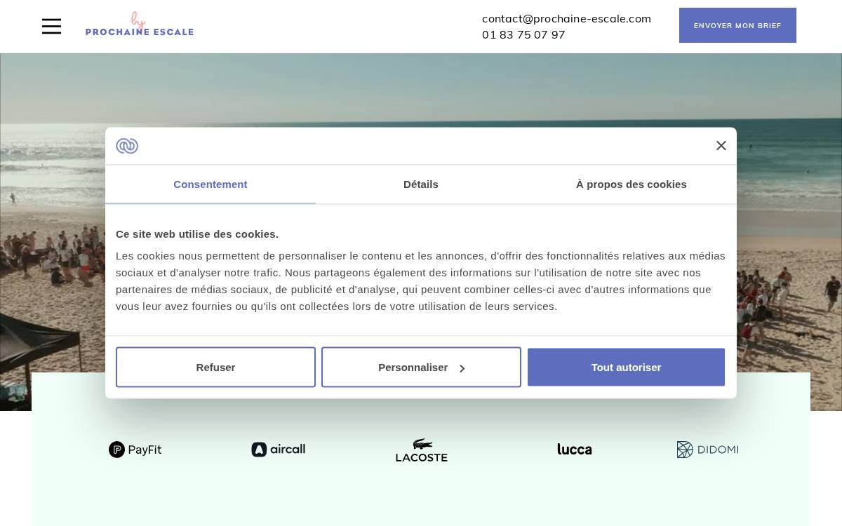 Prochaine Escale website preview