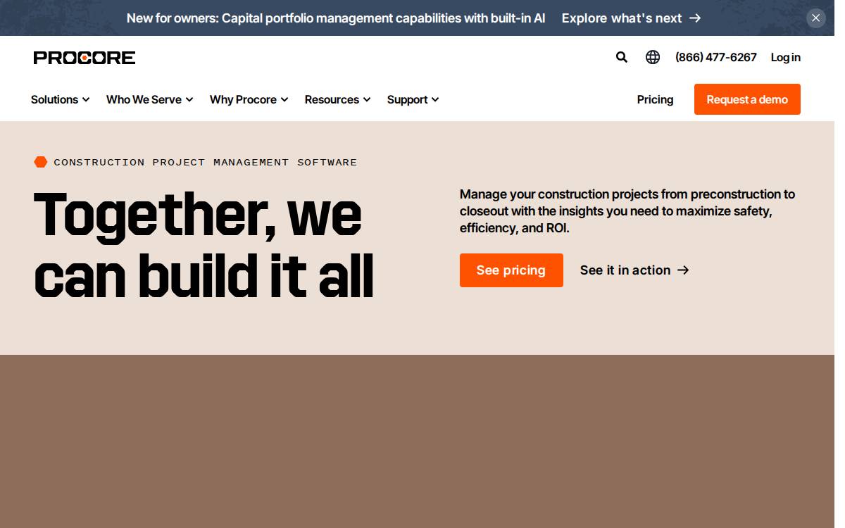 Procore website preview