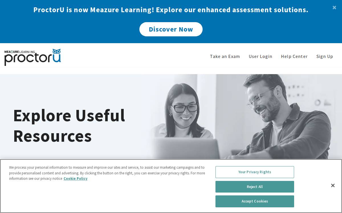 Proctor U website preview