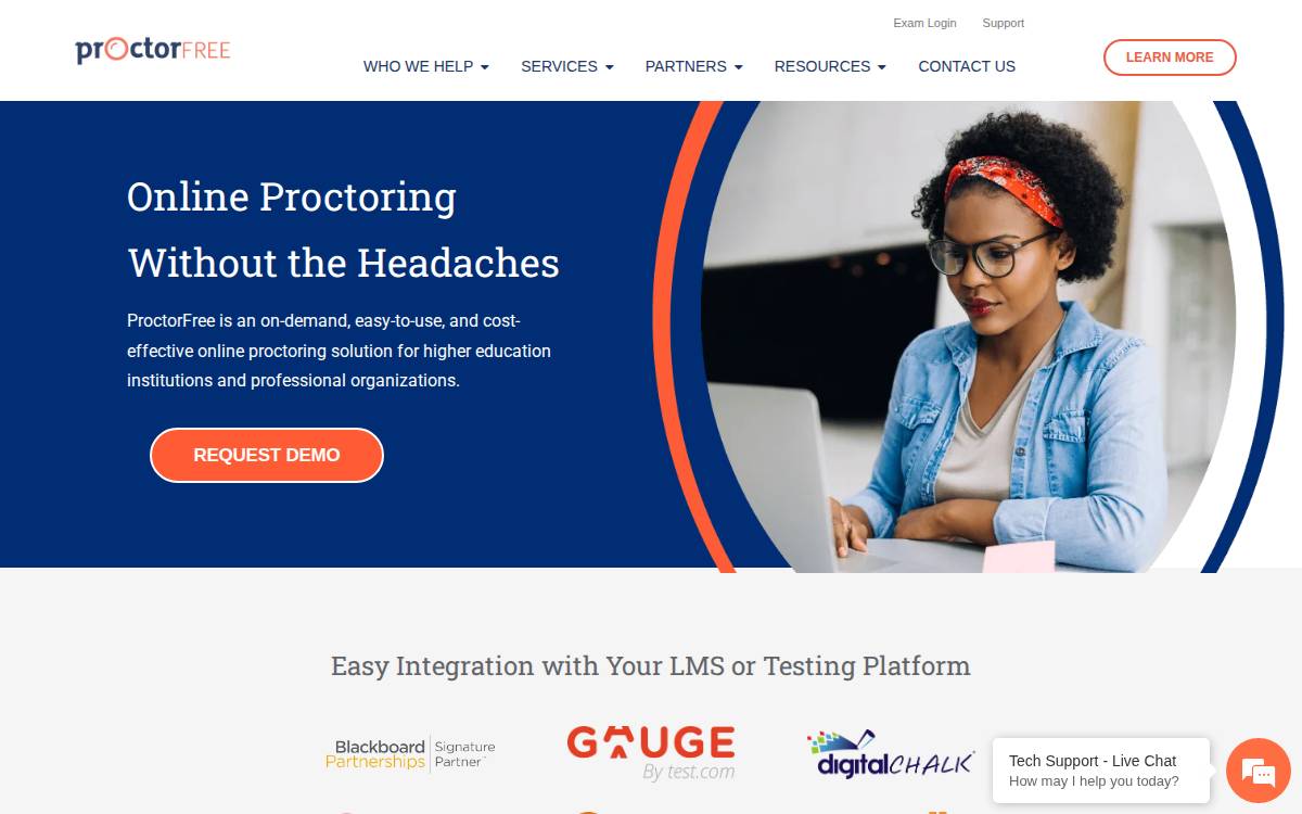 Proctorfree website preview