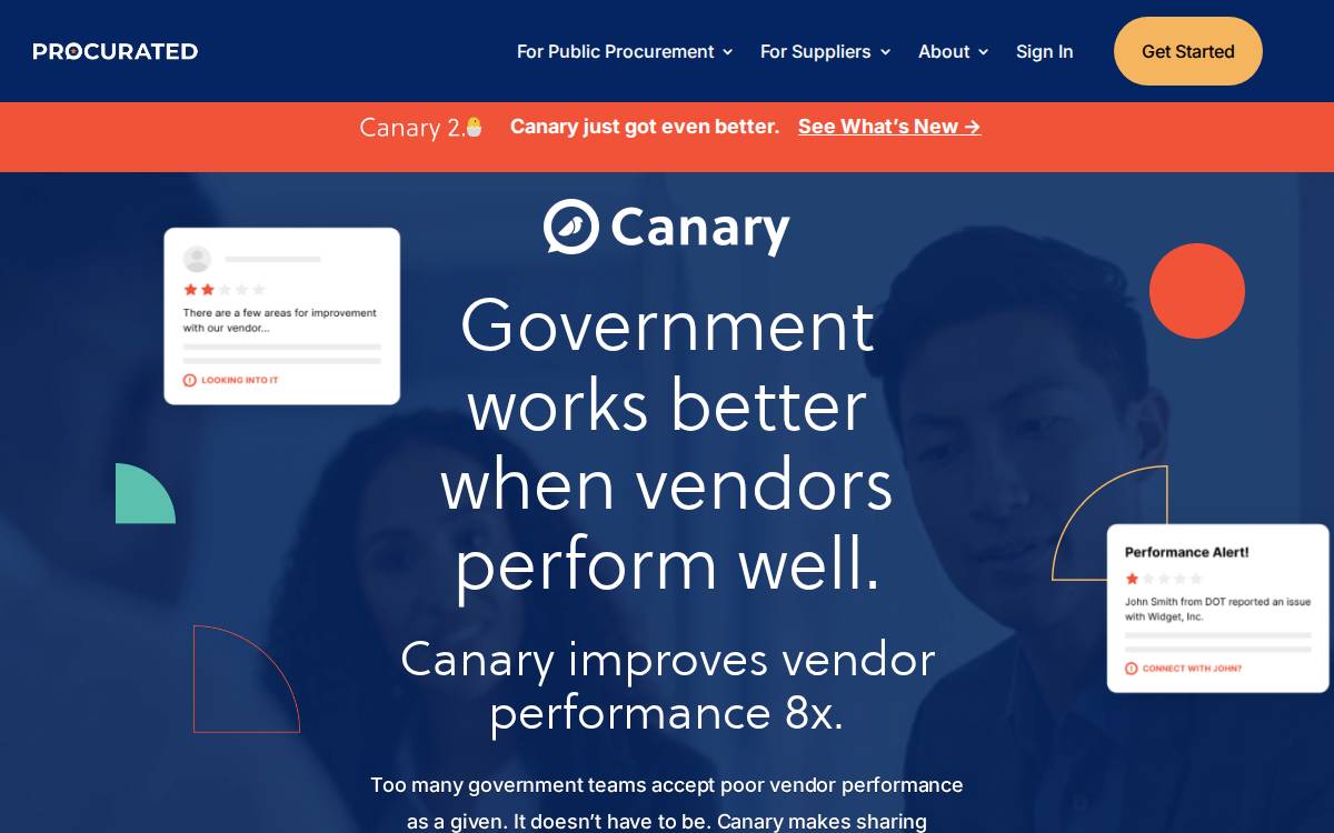 Procurated website preview