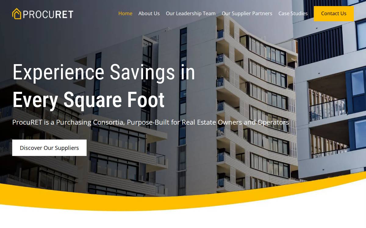Procuret website preview