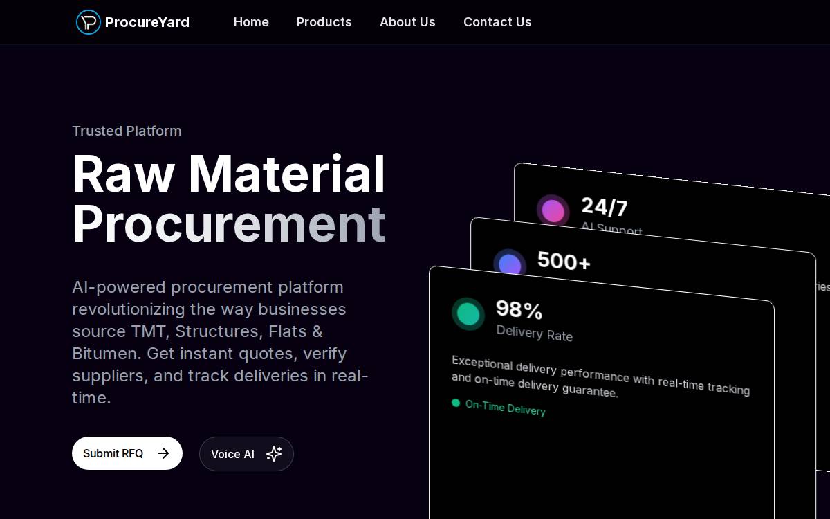 ProcureYard website preview