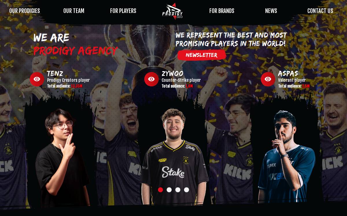 Prodigy Agency website preview
