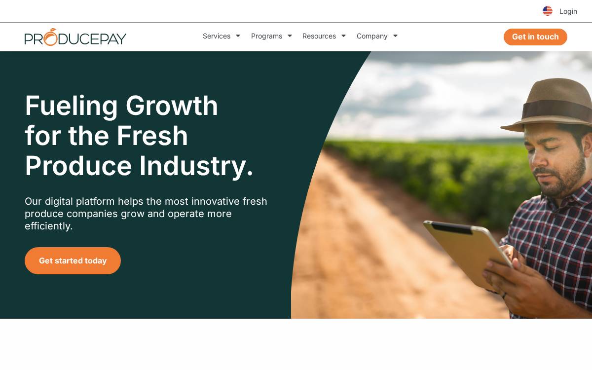 Produce Pay website preview